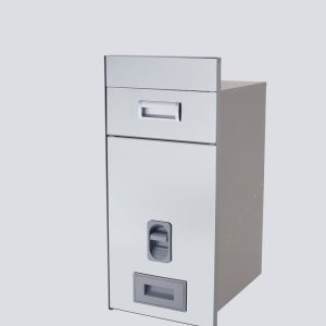 Thùng Gạo mặt gương, nút nhấn (inox 304) Đen/ Trắng