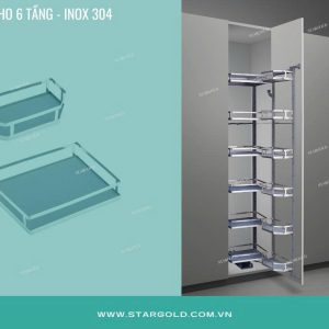 Tủ kho Inox 304 Cao Cấp Dạng nan Dẹt cánh mở